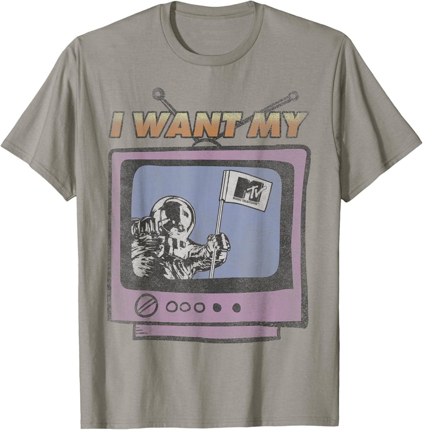 MTV I Want My MTV Moon Man TV Logo T-Shirt - T-Shirt | Sand