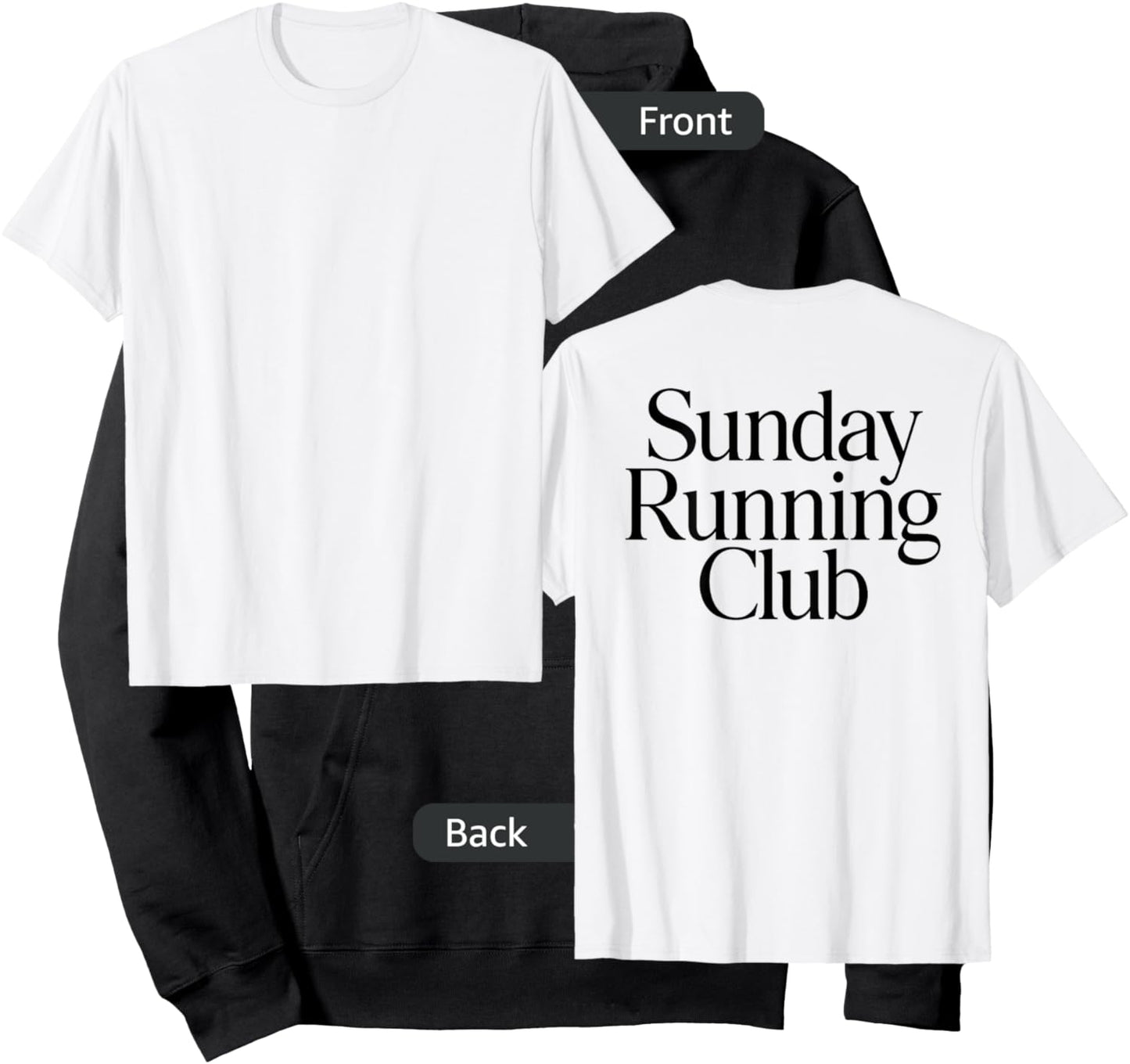 SUNDAY RUNNING CLUB X Jogger Jogging Runner Fitness Gym BACK Hoodie - Hoodie | Black