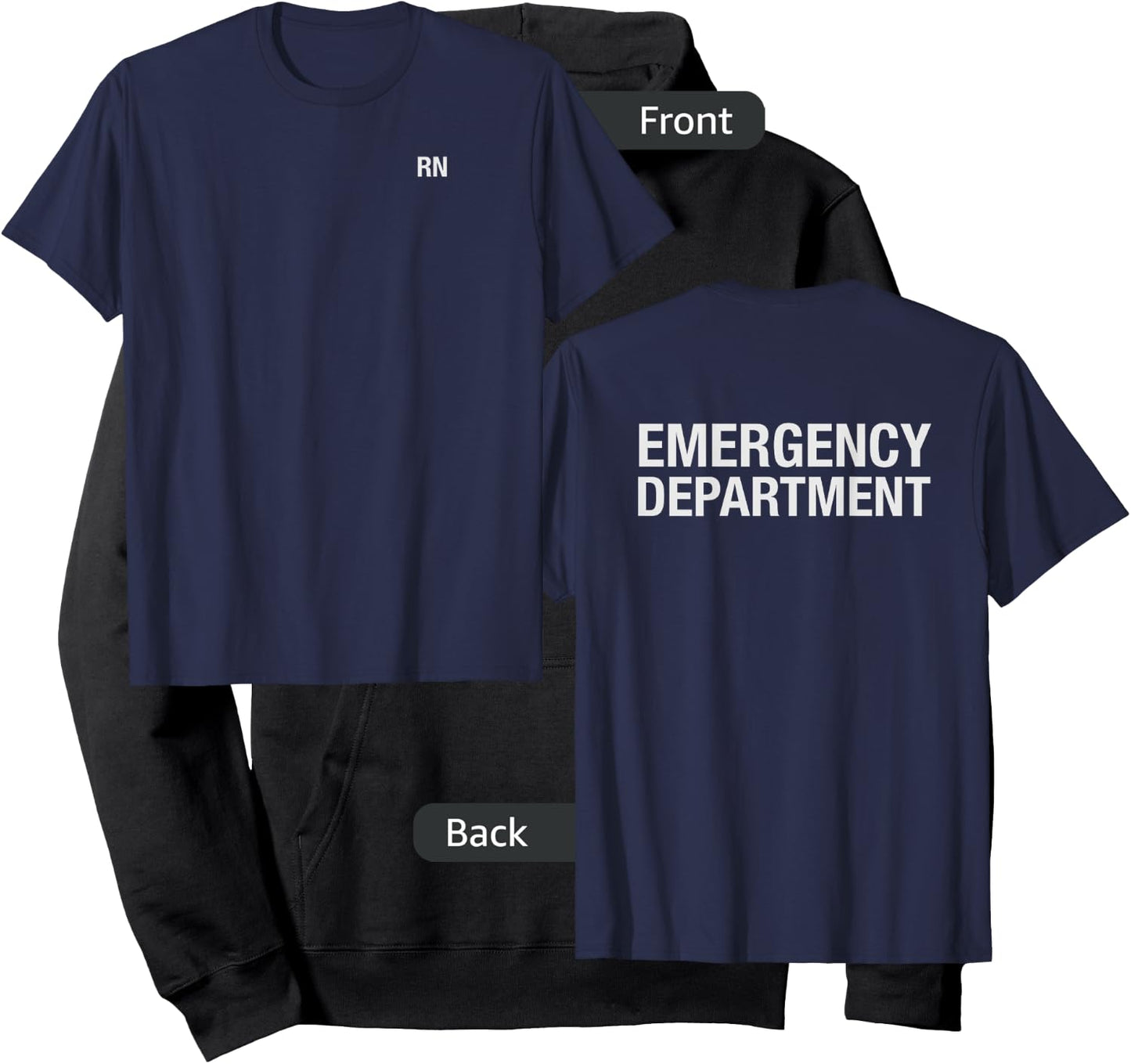 Emergency Department RN Nurse Hoodie - Hoodie | Black