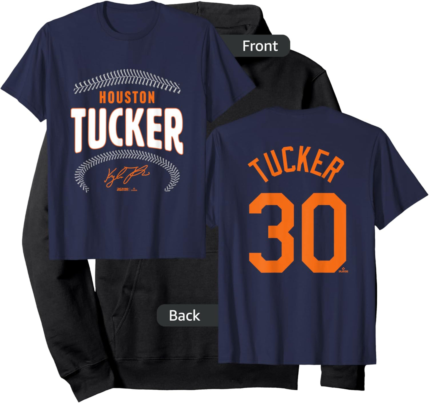 Kyle Tucker Houston Baseball Name & Number (Front & Back) Hoodie - Hoodie | Black