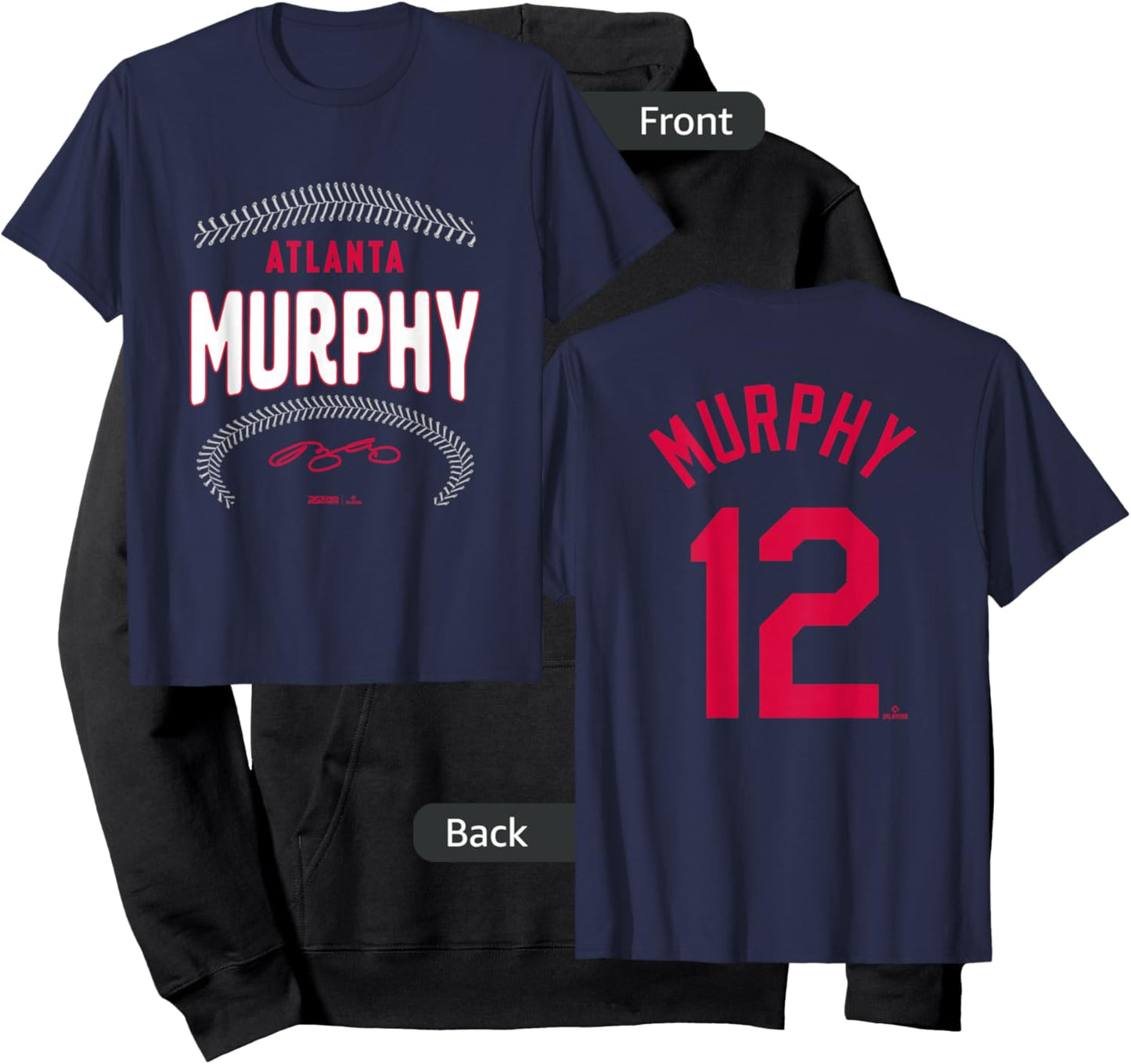 Sean Murphy Atlanta Baseball Name & Number (Front & Back) Hoodie - Hoodie | Black