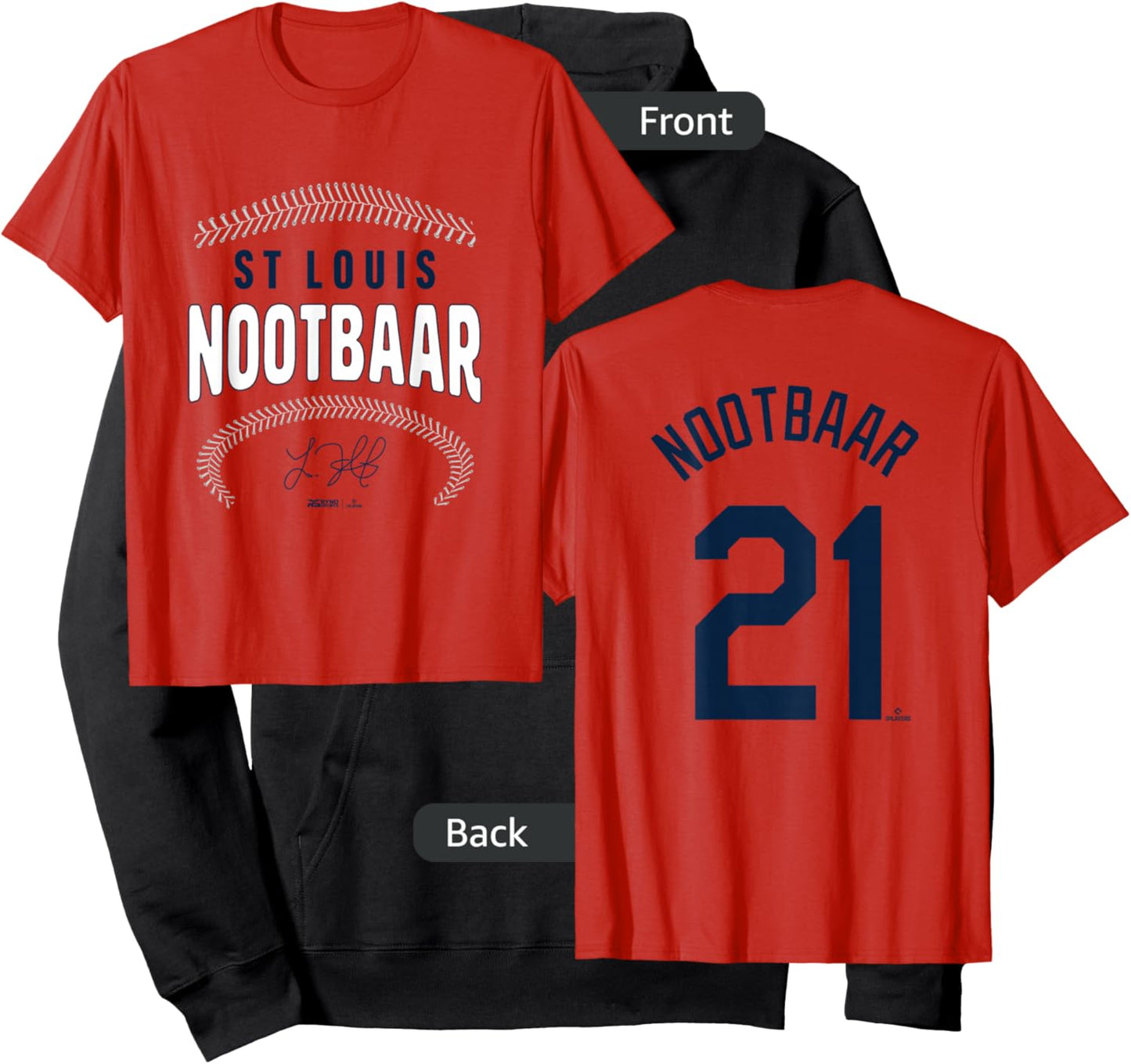 Lars Nootbaar St. Louis Baseball Name & Number (Front&Back) Hoodie - Hoodie | Black