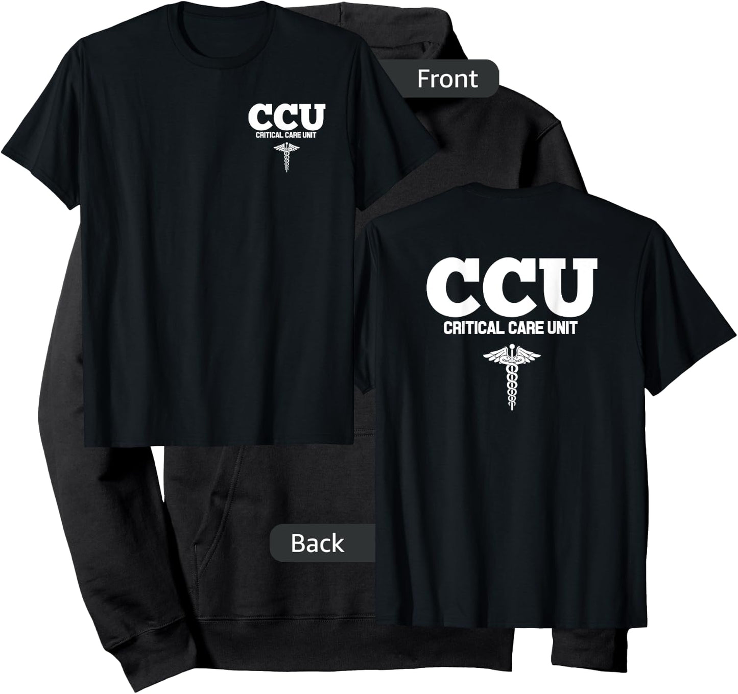 CCU Registered Nurse Critical & Cardiac Care Unit RN Staff Hoodie - Hoodie | Black