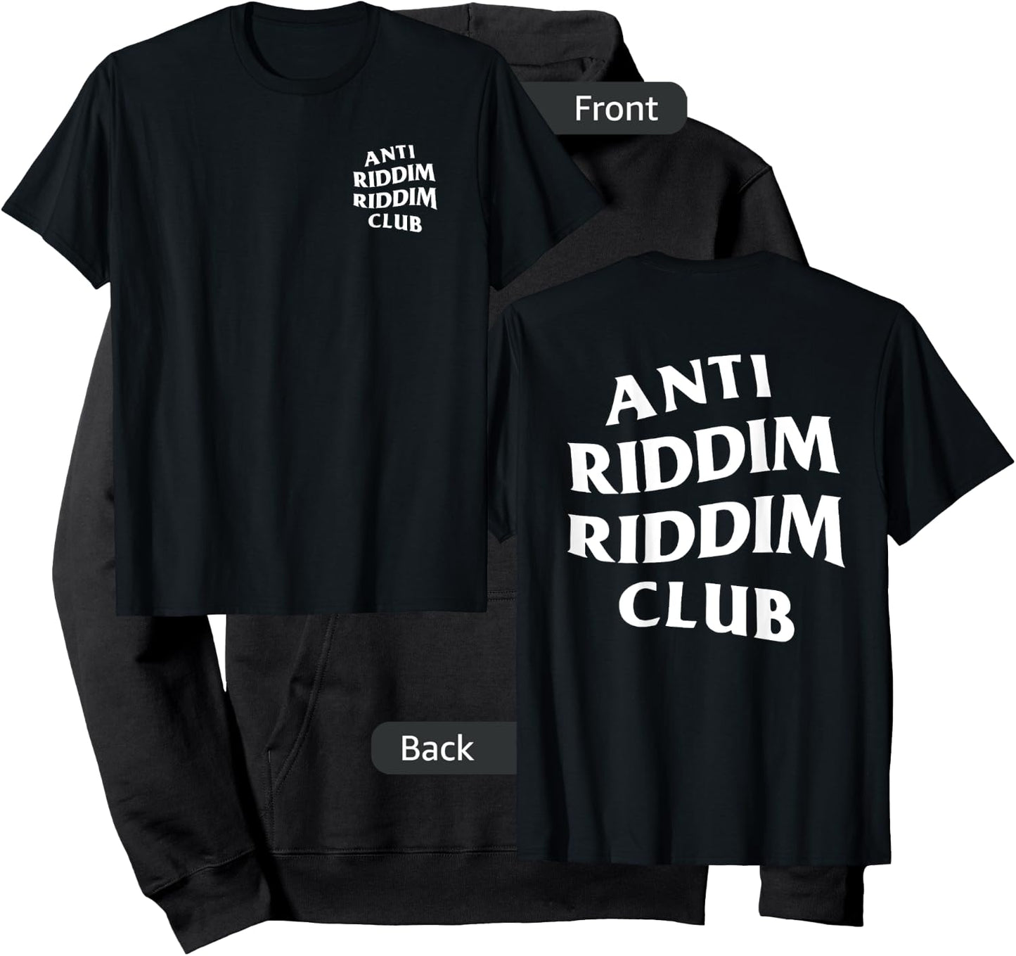 Anti Riddim Riddim Club (Front + Back Printed) Hoodie - Hoodie | Black