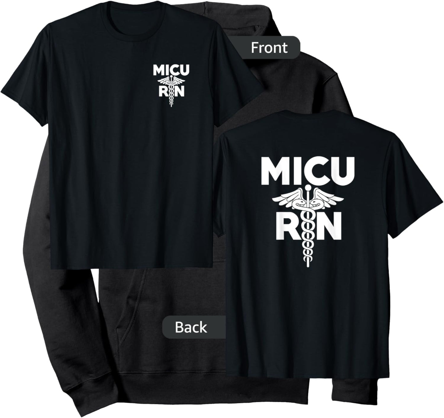 MICU Registered Nurse Intensive Care Unit RN Staff Hoodie - Hoodie | Black