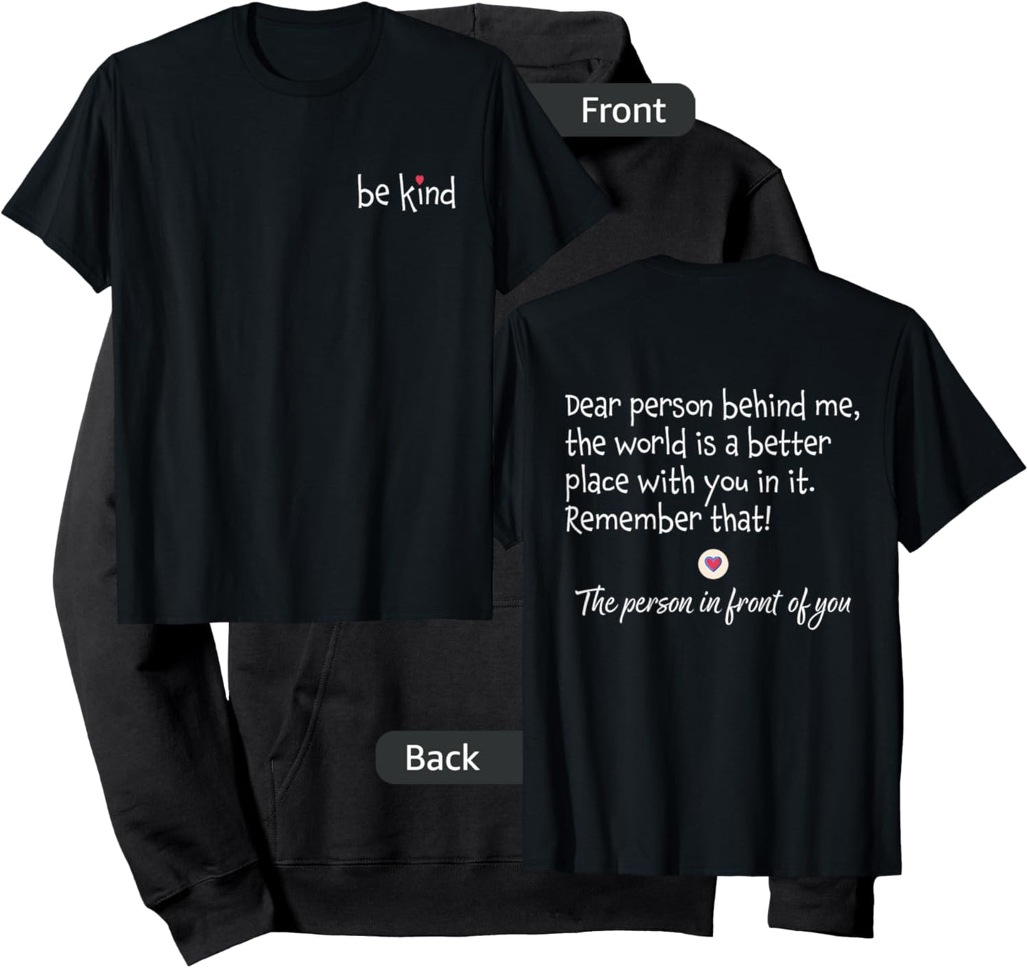 Dear Person Behind Me Front And Back Hoodie - Hoodie | Black