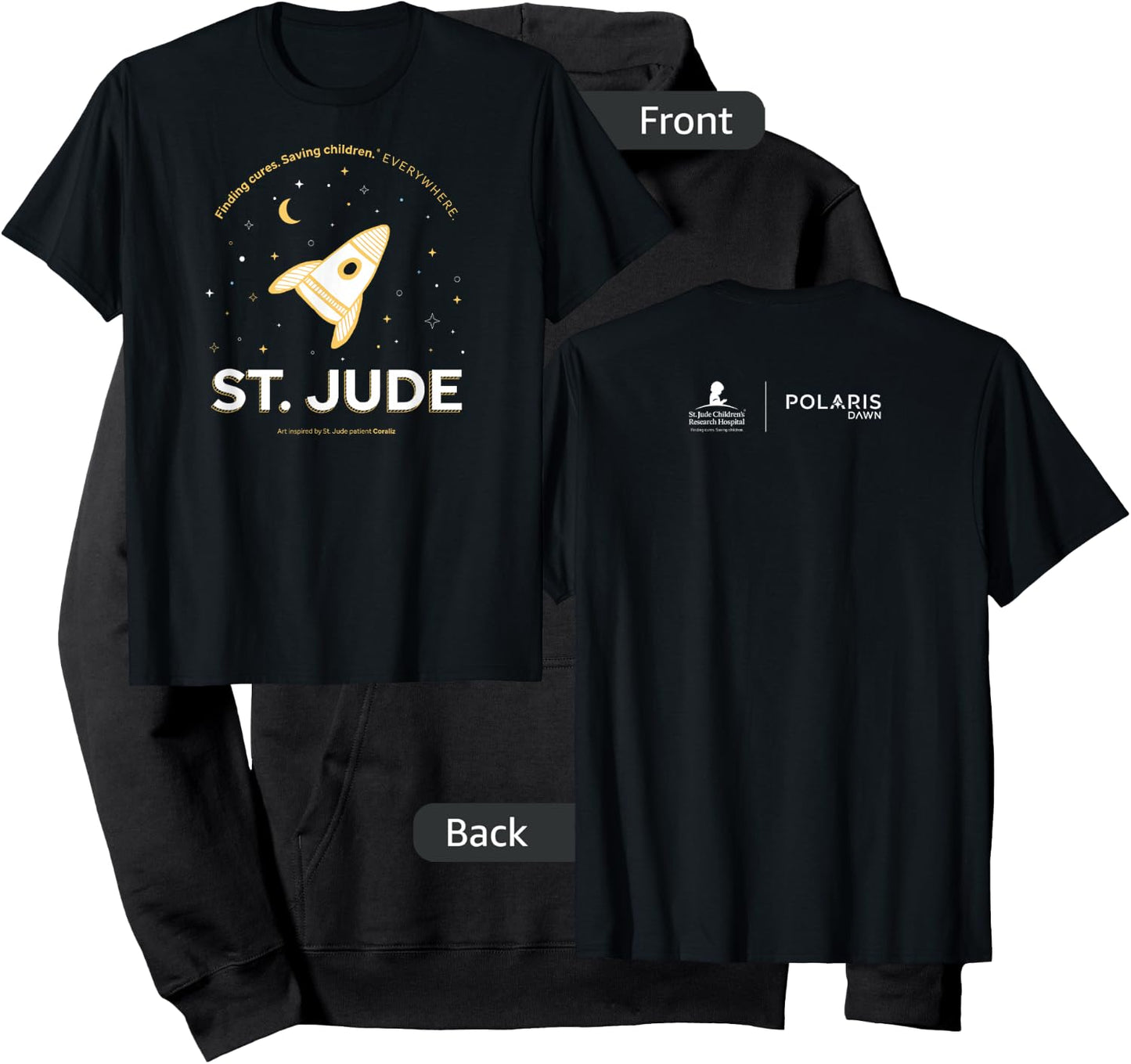 St. Jude Patient Coraliz Moon Hoodie - Hoodie | Black