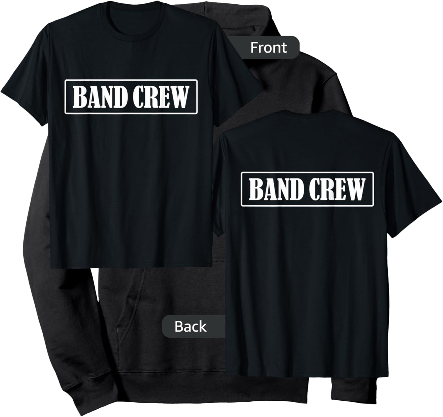 Band Crew Uniform FRONT and BACK Print - Band Crew Hoodie - Hoodie | Black