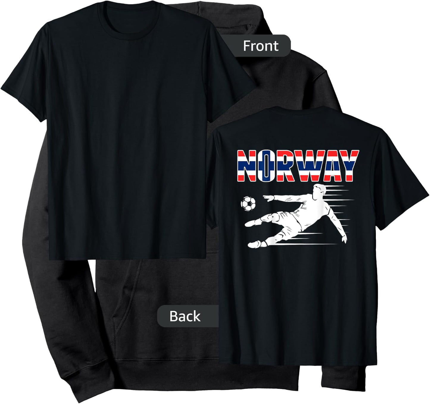 Norway Soccer Lovers Jersey Support Norwegian Football Team Hoodie - Hoodie | Black