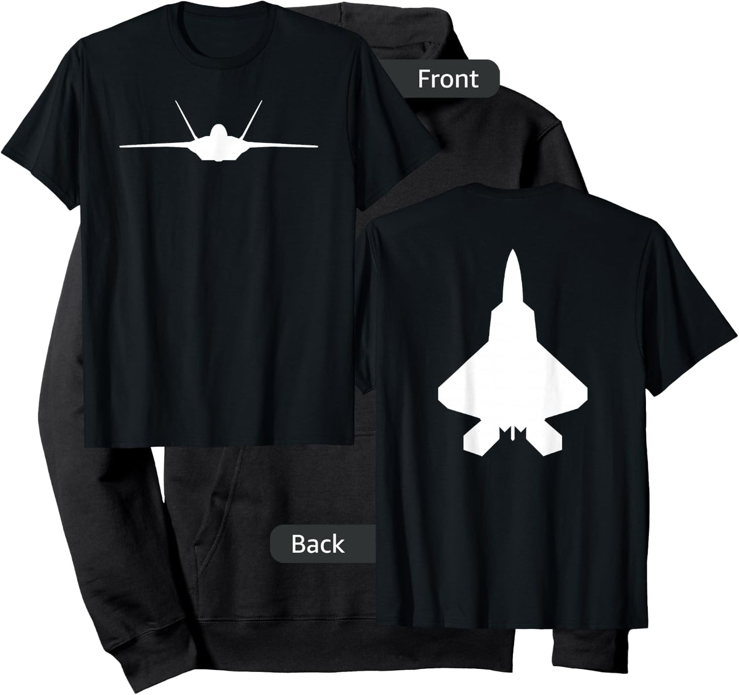F 22 Raptor Fighter Jet Aircraft Silhouette Hoodie - Hoodie | Black