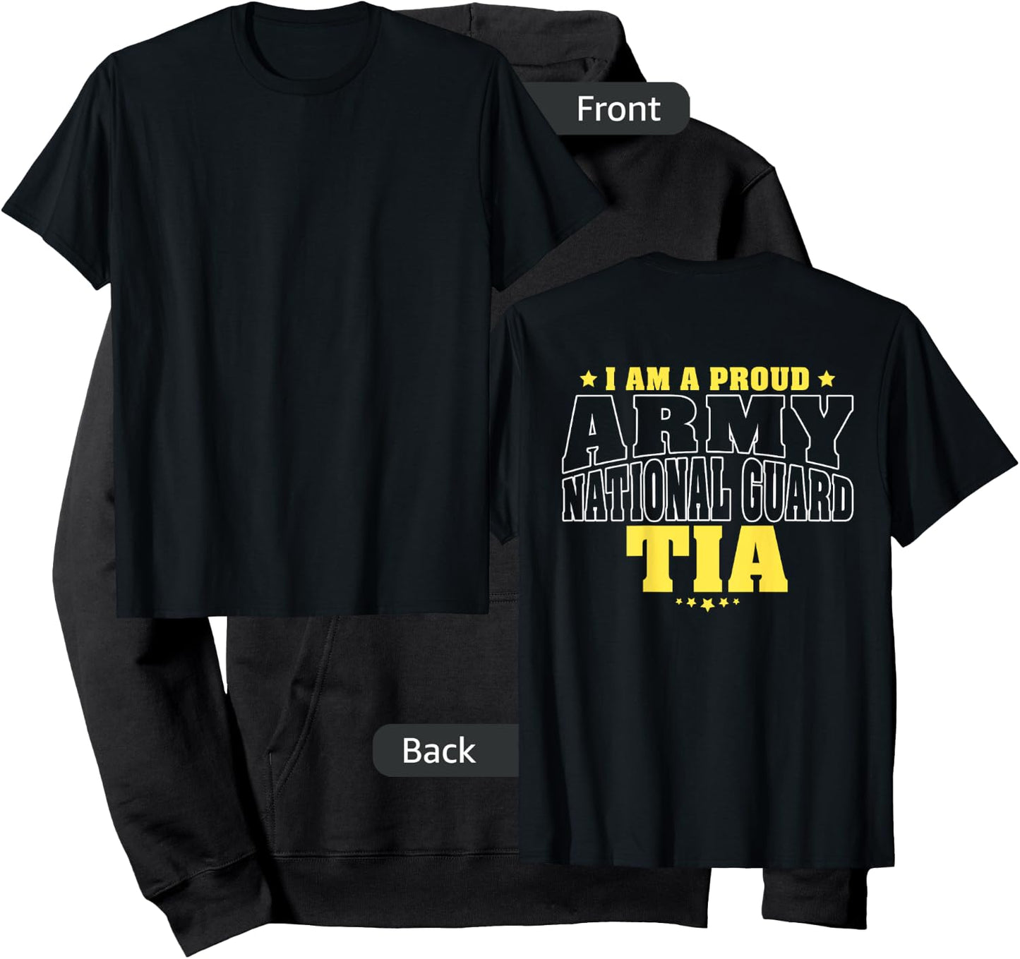 I Am A Proud Army National Guard Tia - Military Aunt Family Hoodie - Hoodie | Black