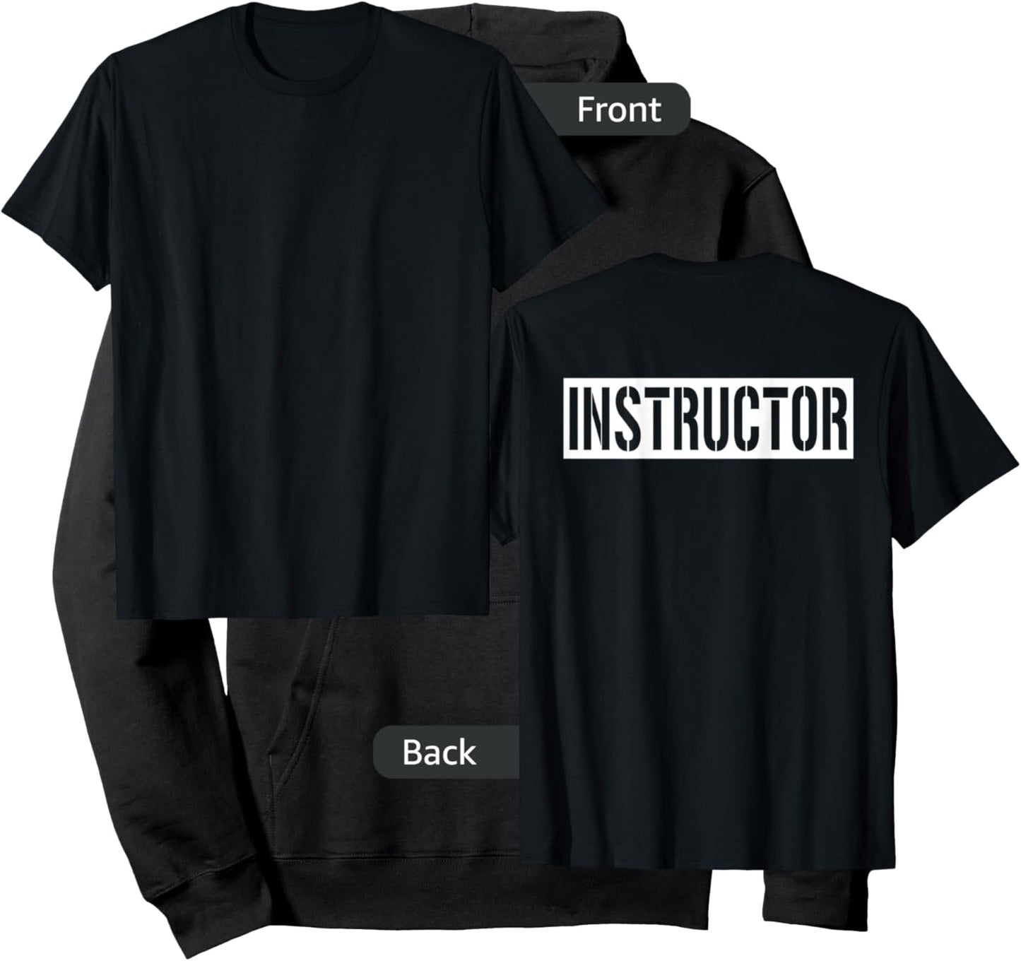 Instructor Shirt (Printed On Back Only) Work Office Teacher Hoodie - Hoodie | Black