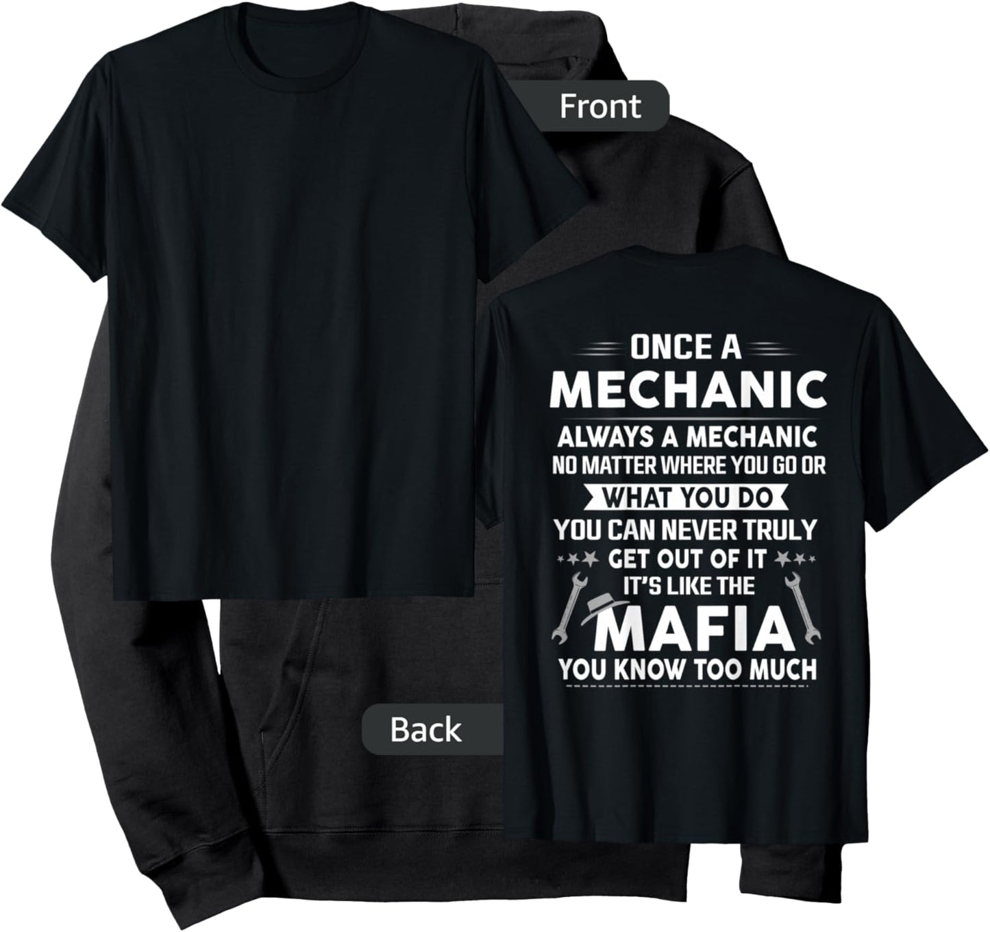 Once A Mechanic Always A Mechanic It's Like the Mafia Men Hoodie - Hoodie | Black
