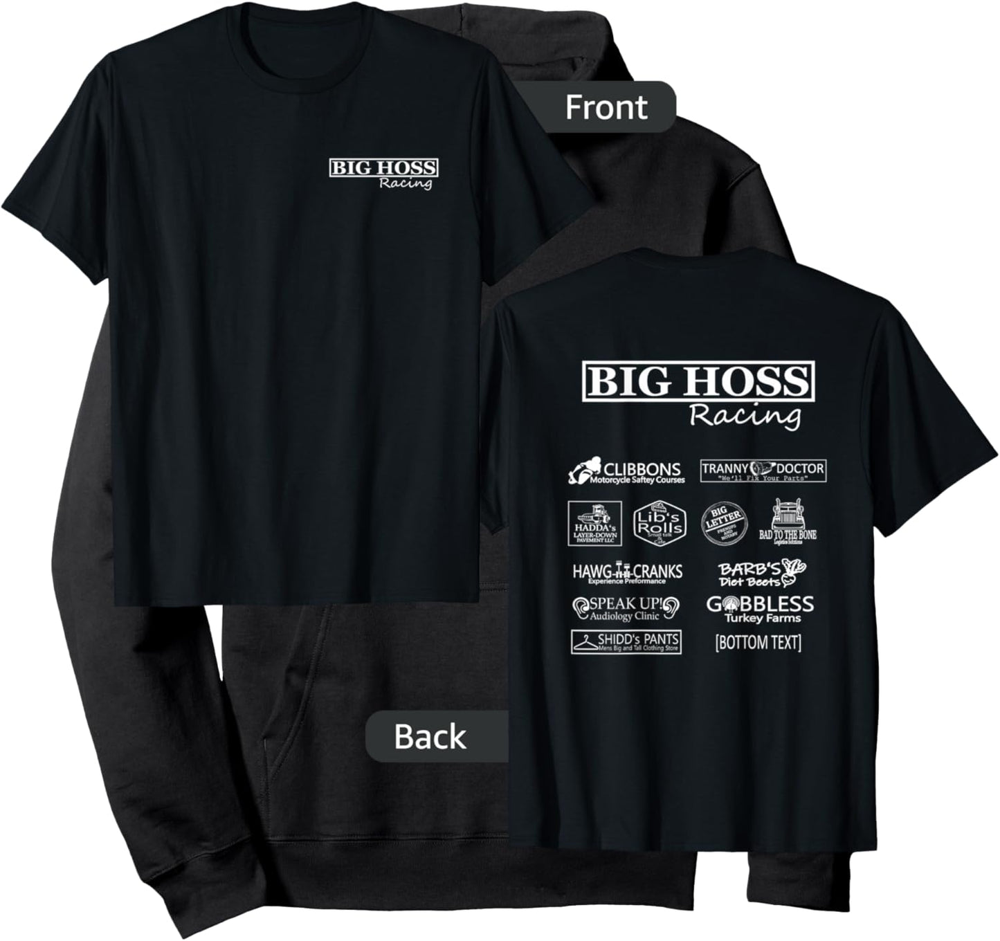 Big Hoss Racing Hoodie - Hoodie | Black