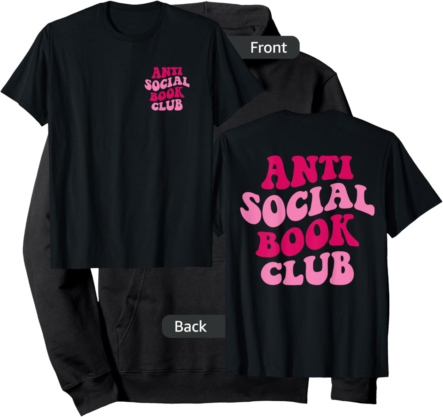 Anti Social Book Club Funny Apparel Groovy Hoodie - Hoodie | Black
