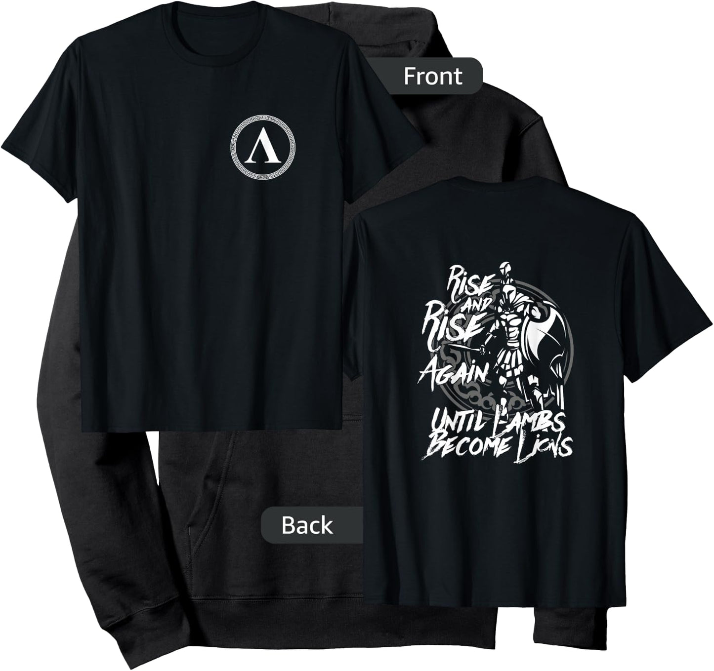 Rise And Rise Again Until Lambs Become Lions Spartan Hoodie - Hoodie | Black