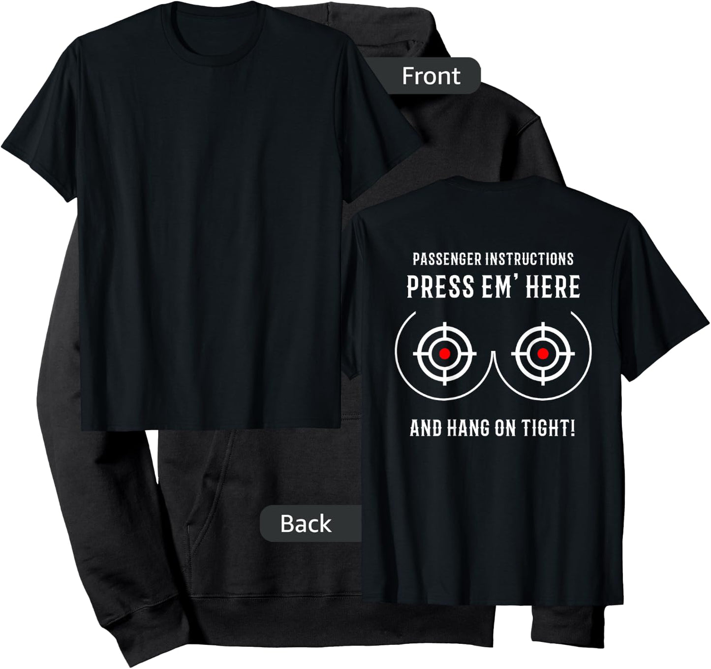 Press Em' Here Shirt Funny Motorcycle Hoodie - Hoodie | Black