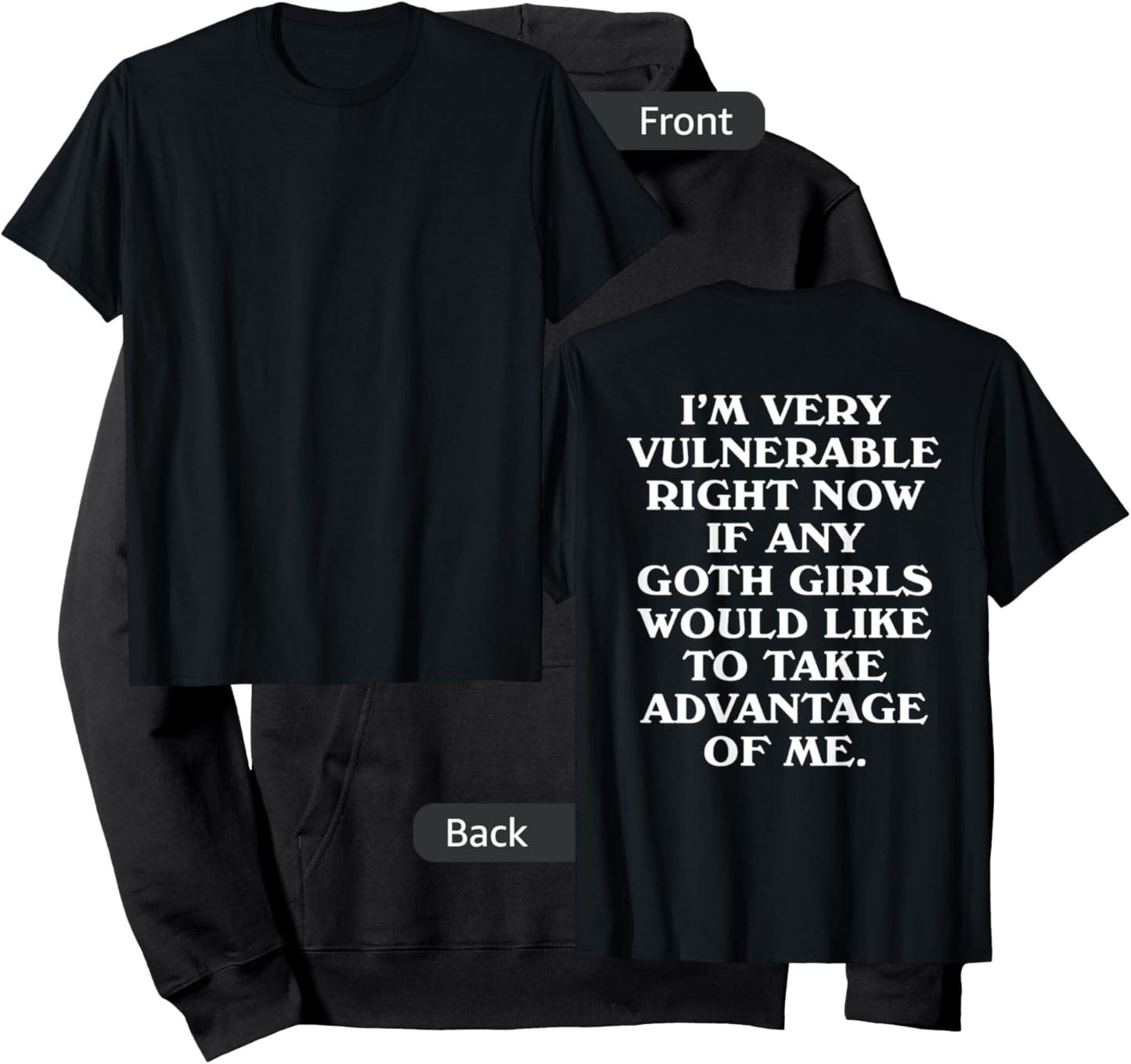 I'm Very Vulnerable Right Now - Funny Goth Girls Humor Quote Hoodie - Hoodie | Black