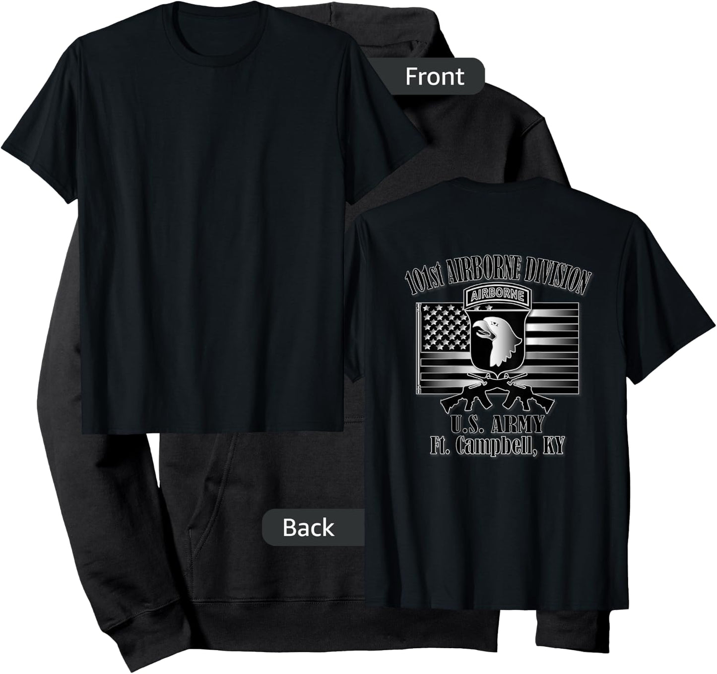 101st Airborne Division (Back Design) Hoodie - Hoodie | Black