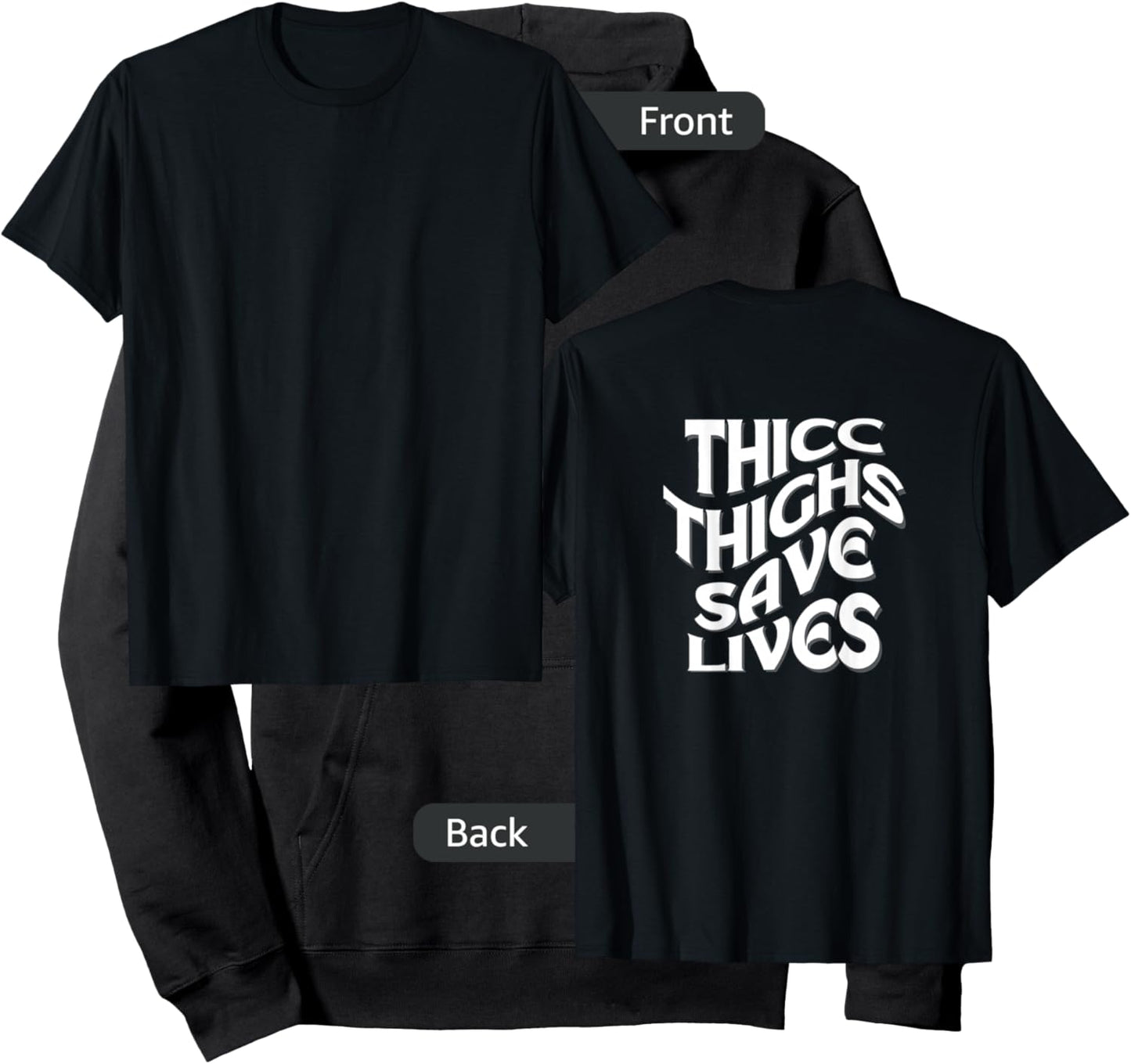 Funny 'THICC THIGHS SAVE LIVES' Gym Pump Cover for the Gym Hoodie - Hoodie | Black