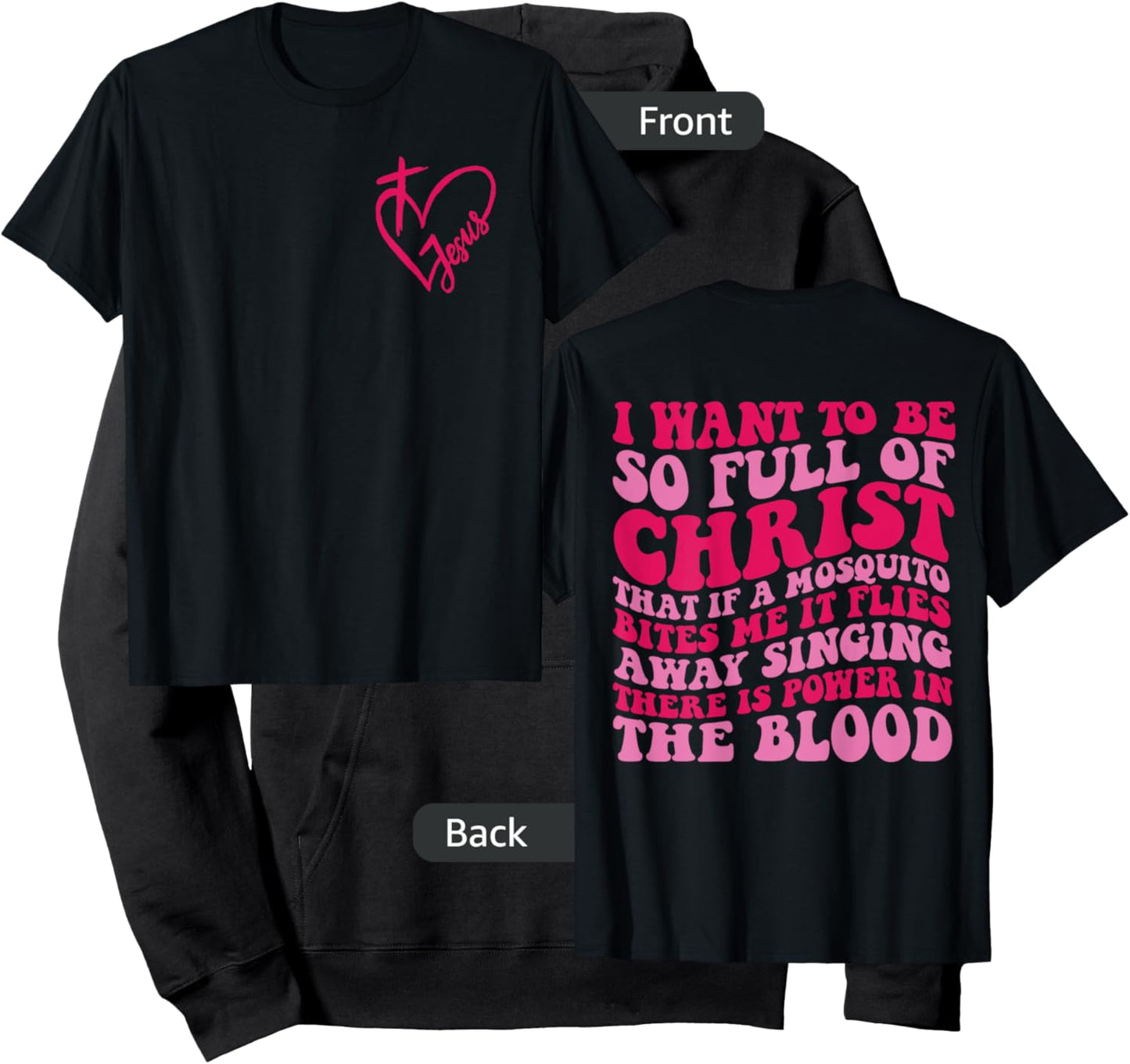 I want to be so full of Christ that if a mosquito 2 sided Hoodie - Hoodie | Black