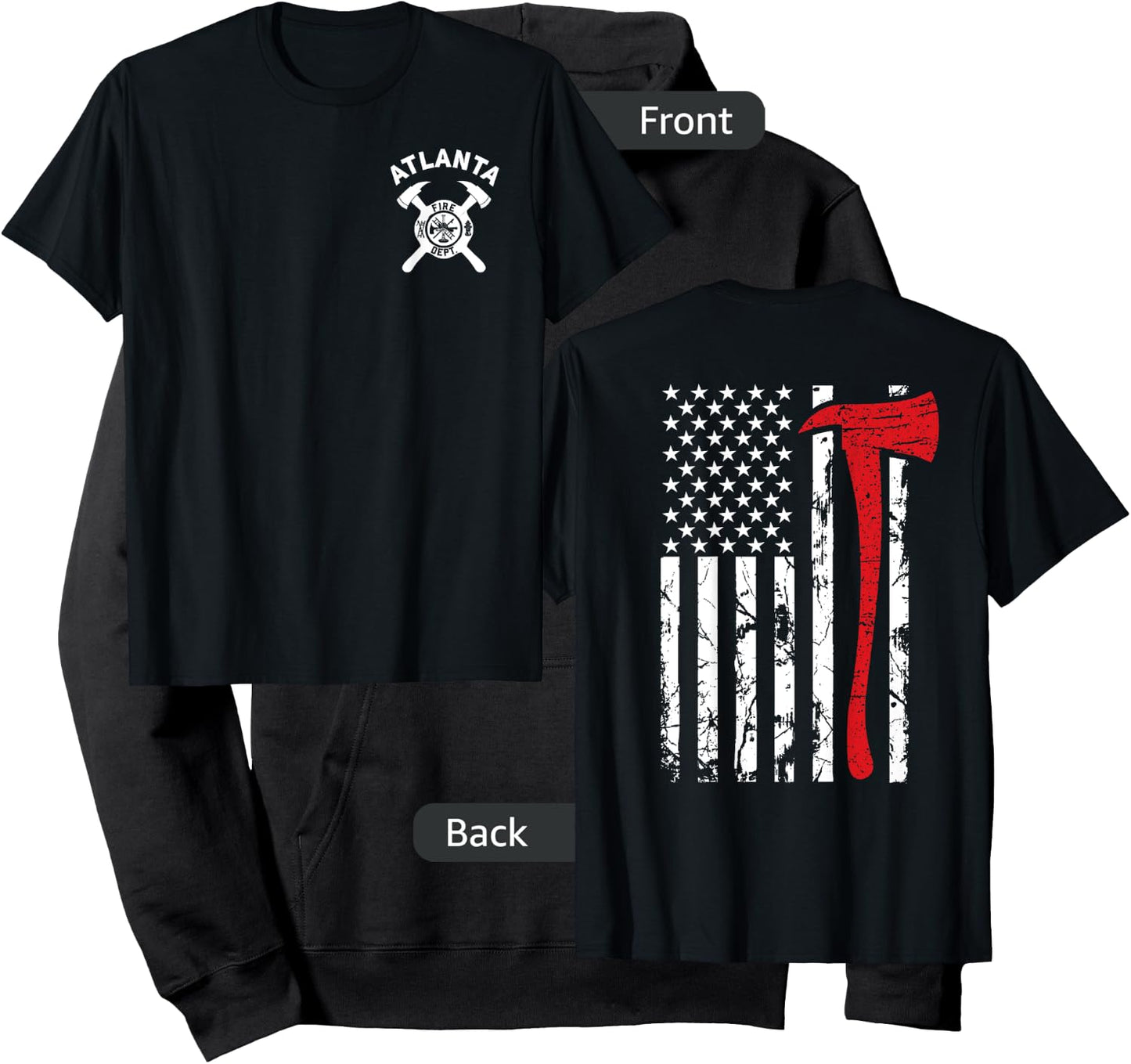 City Of Atlanta Fire Department Georgia Firefighter Hoodie - Hoodie | Black