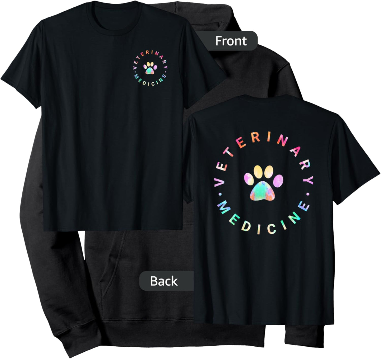 Veterinary Medicine Tie Dye, Veterinarian Life Vet Student Hoodie - Hoodie | Black
