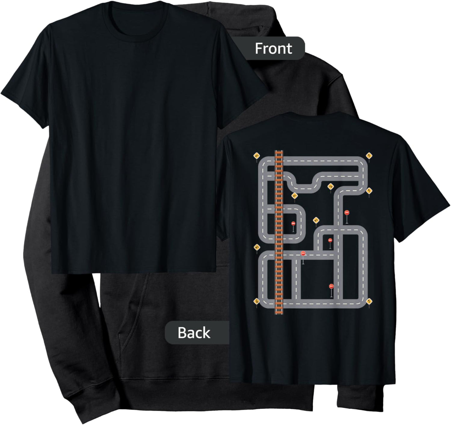Cool Playmat Race Car Track On Back Dad race car Mat Hoodie - Hoodie | Black