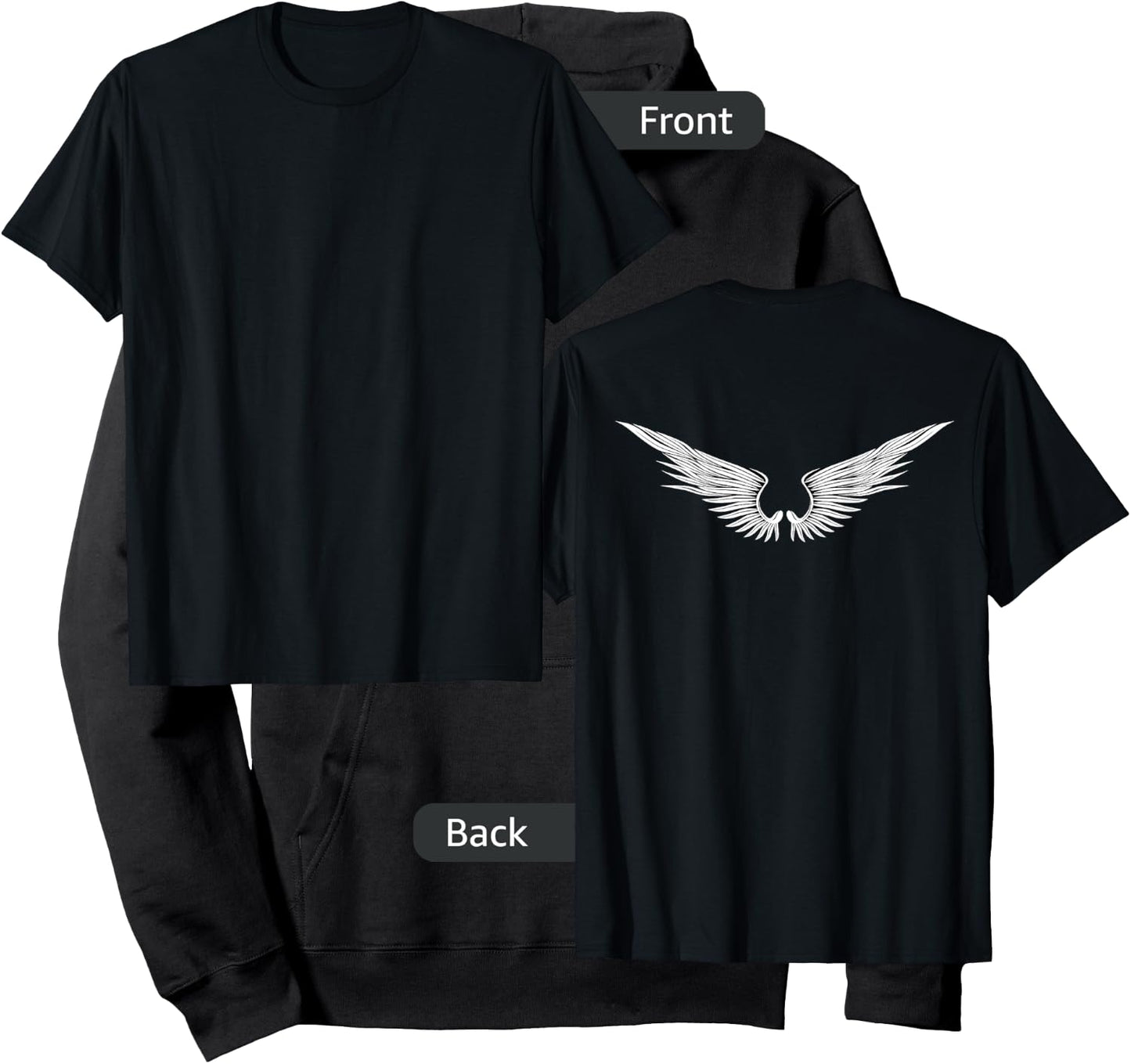 Angel Wings Freedom Guardian & Women Angel Hoodie - Hoodie | Black