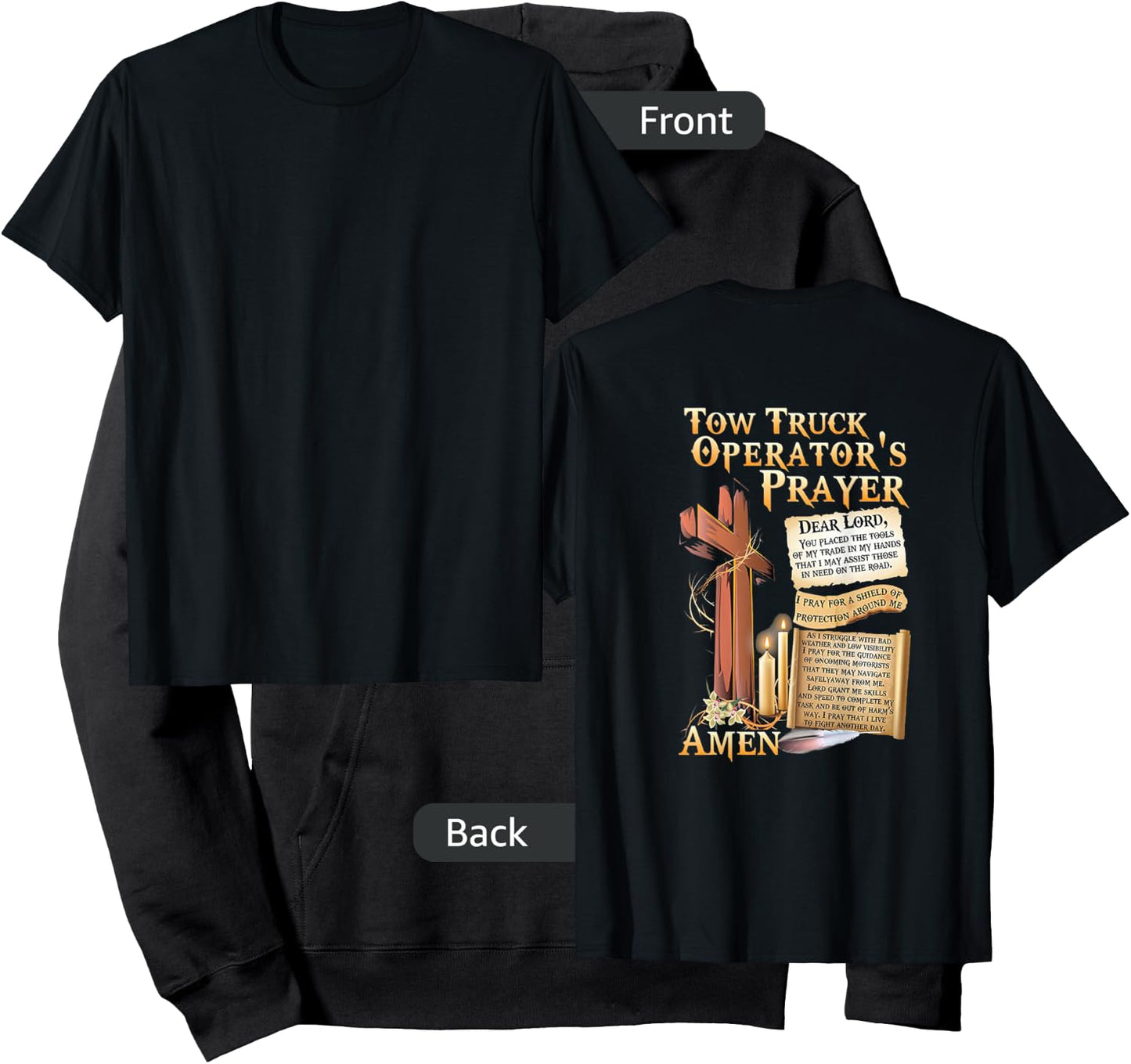 Tow Truck Operator's Prayer Hoodie - Hoodie | Black