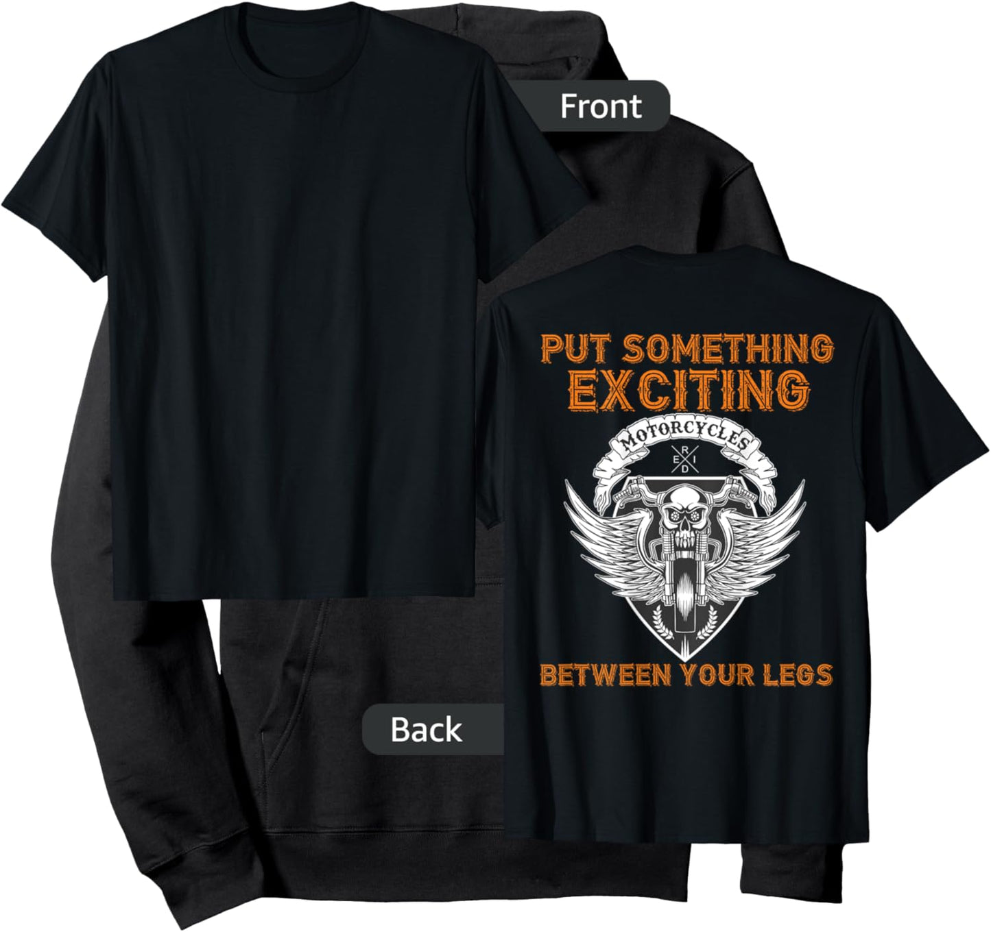 Put Something Exciting Between Your Legs - Graphic On Back Hoodie - Hoodie | Black