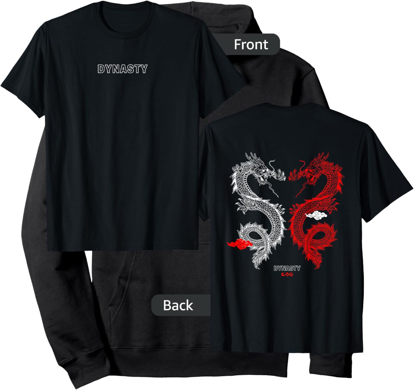 Trendy Dynasty Dragon Gym Pump Cover Hoodie - Hoodie | Black