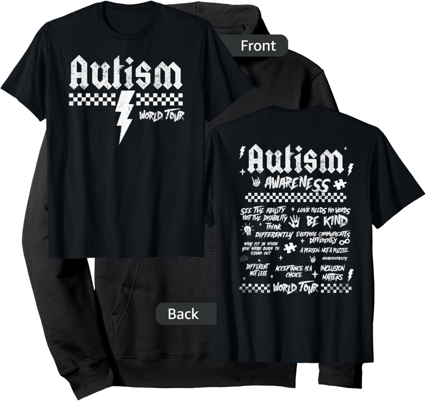 Autism World Tour Autism Awareness Mom Mama Be Kind Hoodie - Hoodie | Black