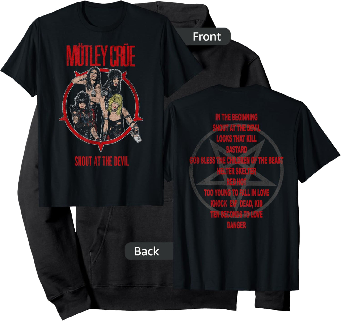 Mötley Crüe – SATD Tracklist Hoodie - Hoodie | Black