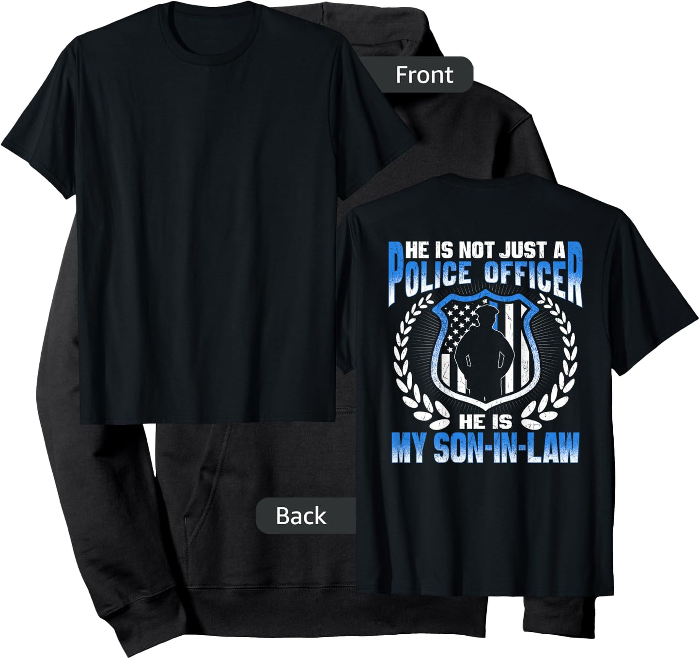 My Son-In-Law Is A Police Officer Proud Police Parent-In-Law Hoodie - Hoodie | Black