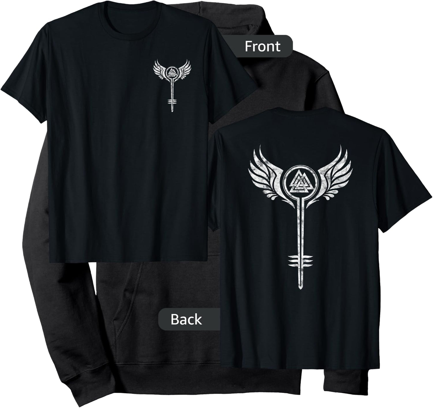 Valkyrie Shield Maid Symbol Valknut Viking Odin Viking Hoodie - Hoodie | Black
