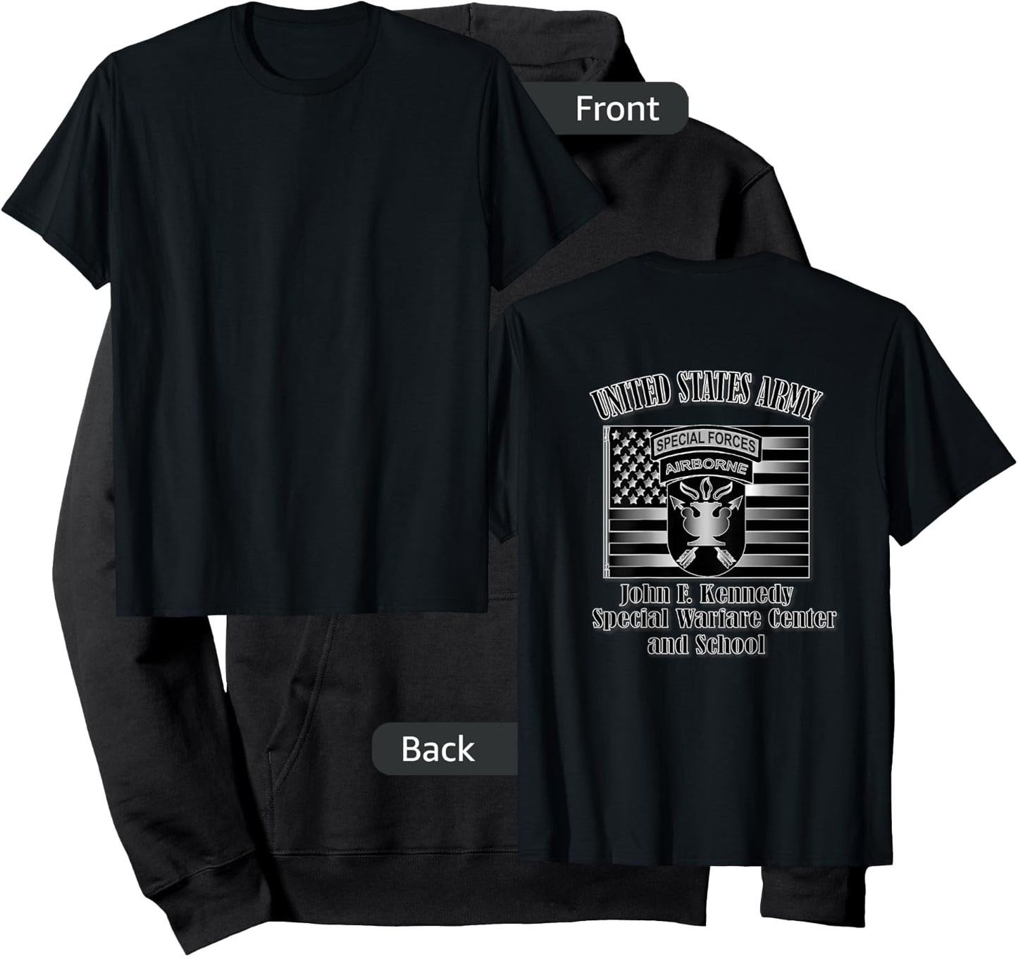 J.F.K. Special Warfare Center and School (Back Design) Hoodie - Hoodie | Black