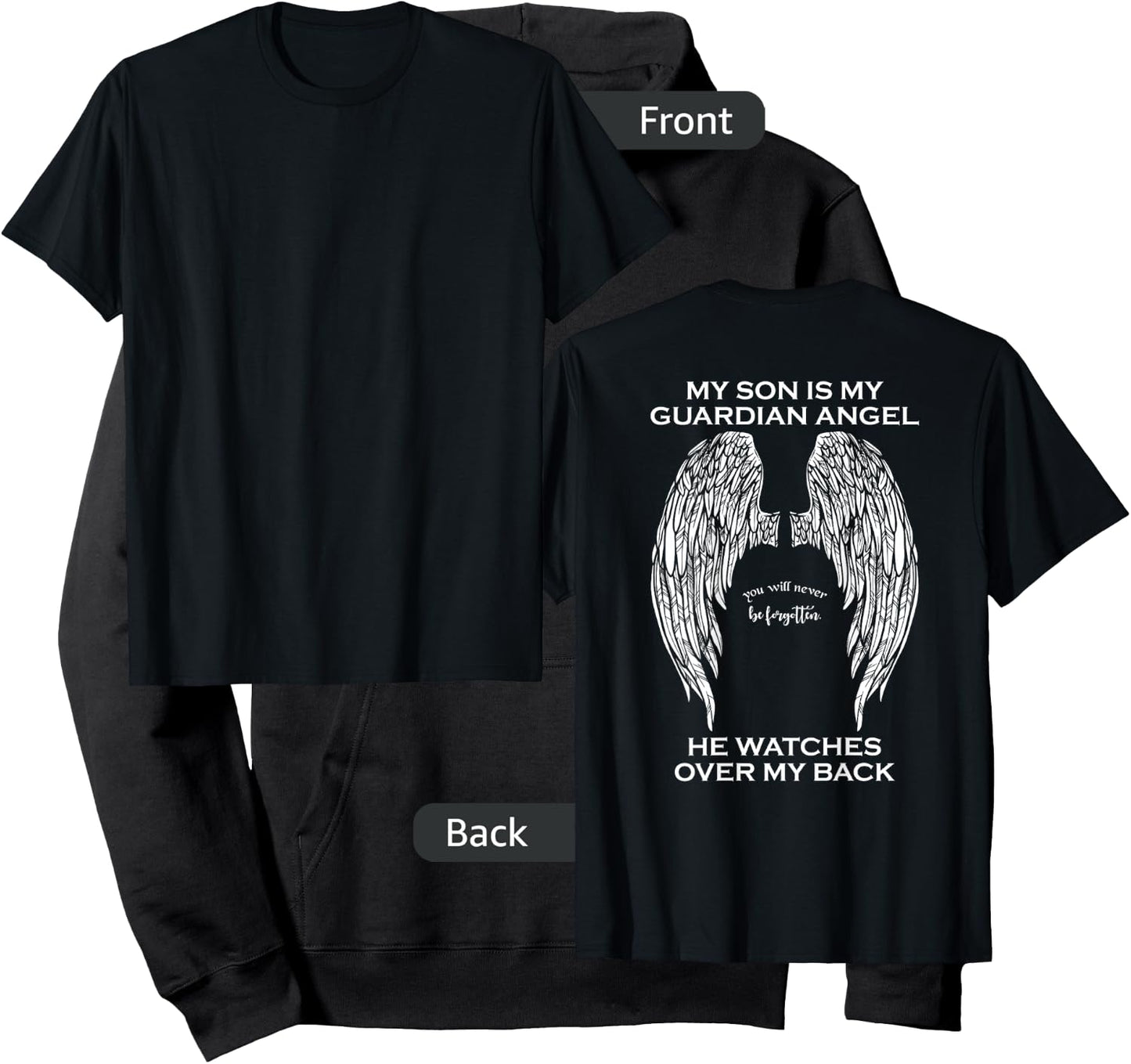 My Son Is My Guardian Angel Hoodie - Hoodie | Black