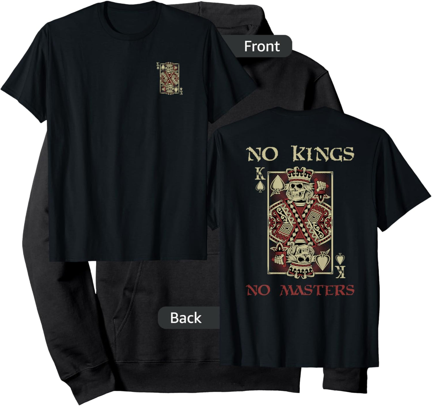 NO KINGS. NO MASTERS Defiant Autonomous Bold Free Hoodie - Hoodie | Black