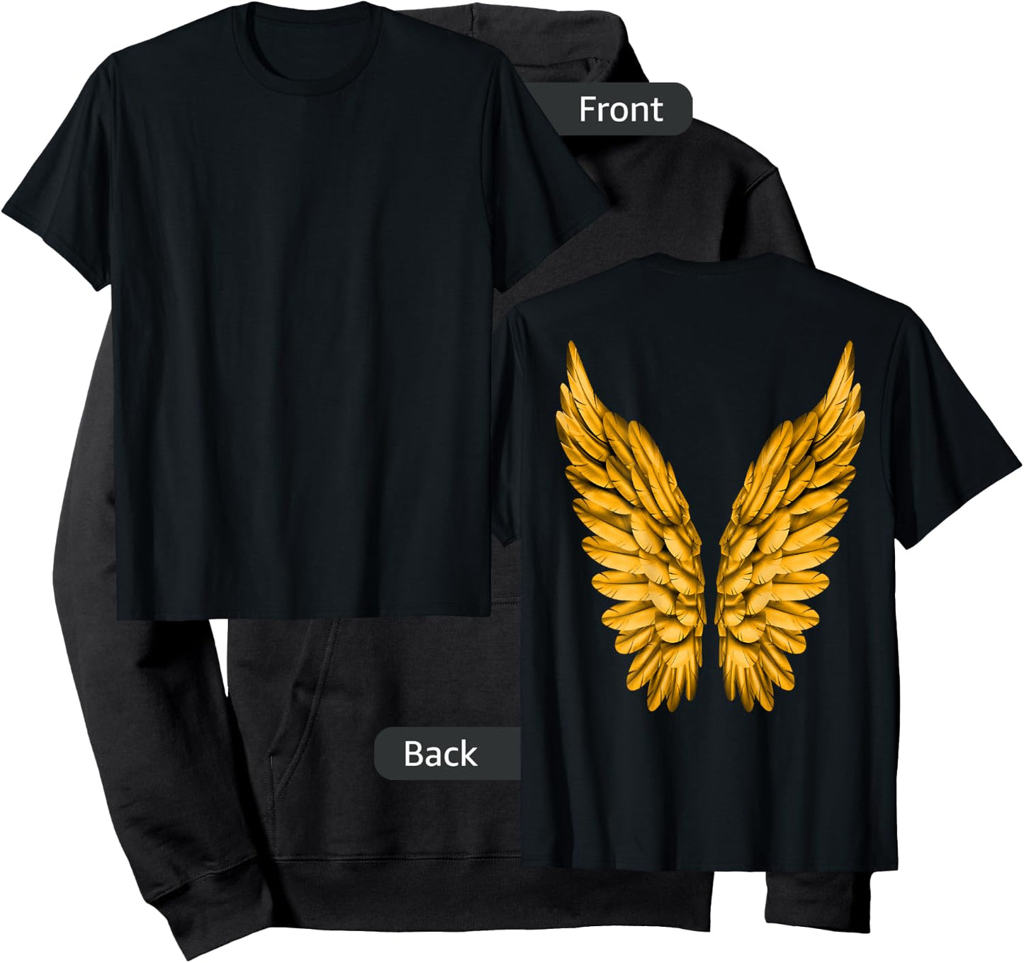 Angel Wings Freedom Guardian & Women Angel Hoodie - Hoodie | Black
