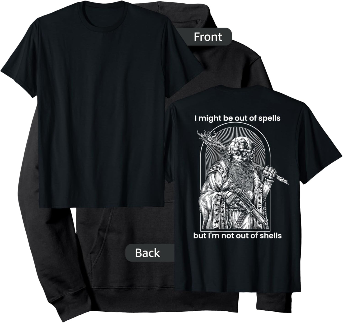 I Might Be Out Of Spells But I'm Not Out Of Shells (on back) Hoodie - Hoodie | Black