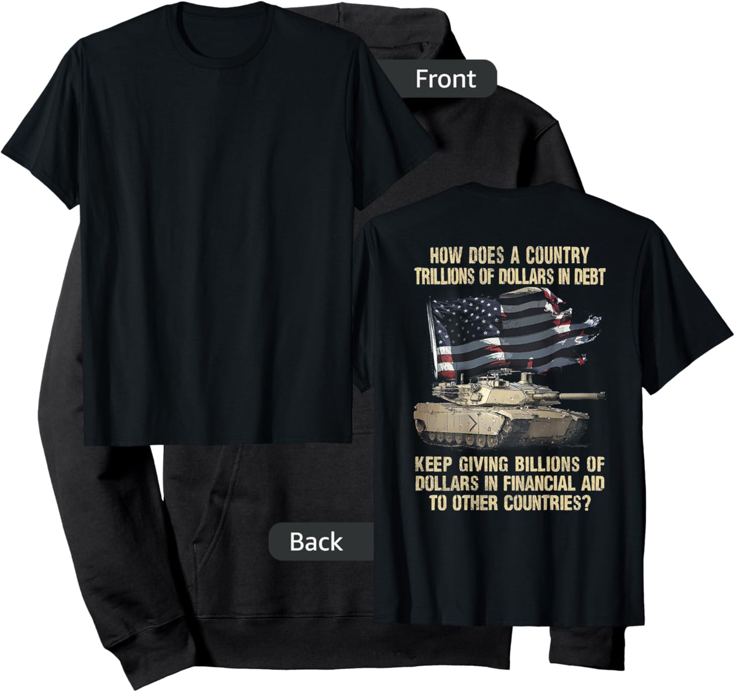 How Does A Country Trillions Of Dollars In Debt (on back) Hoodie - Hoodie | Black