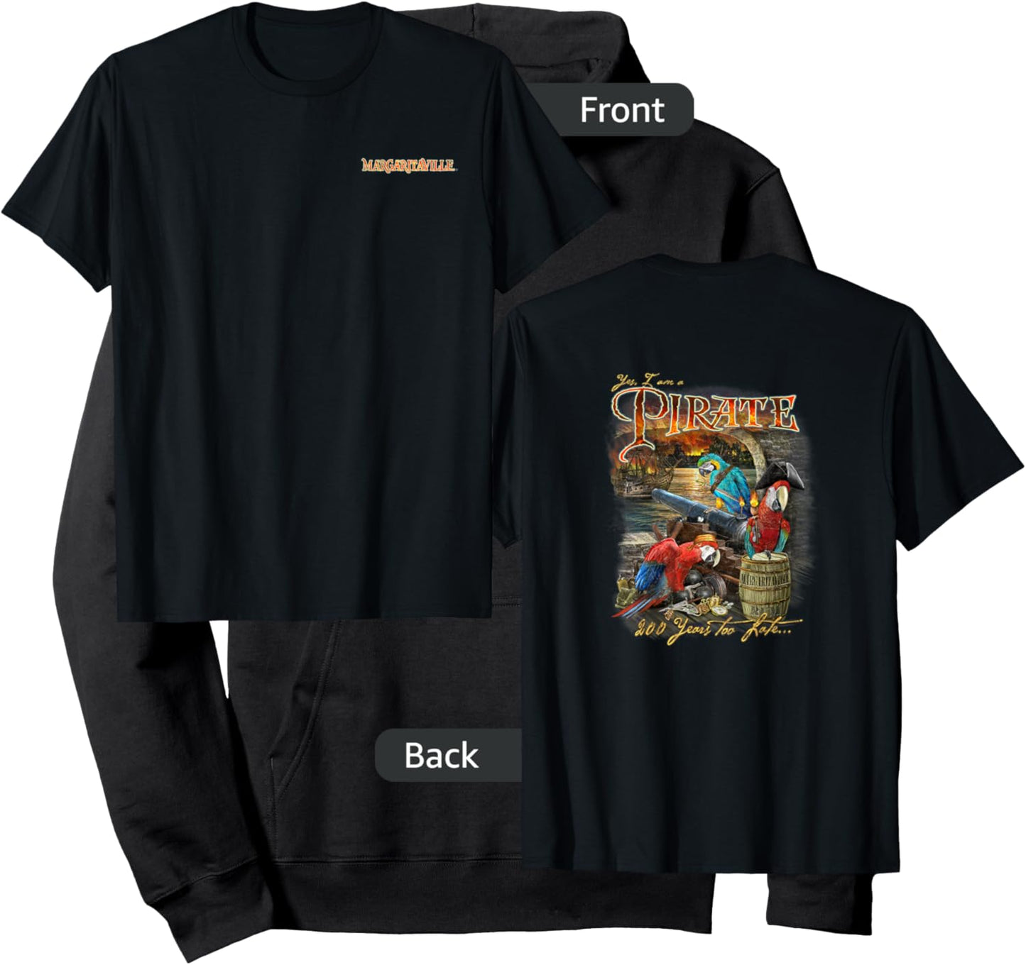 Margaritaville Pirate Parrot Hoodie - Hoodie | Black