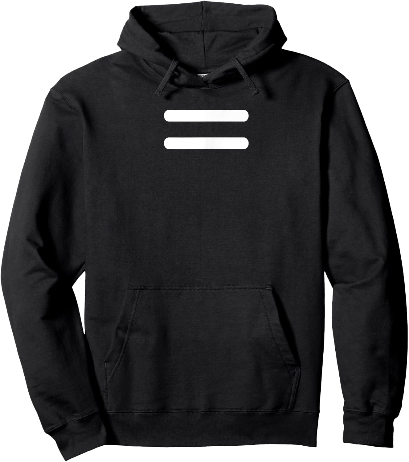 Equality Pride Equal Sign in White Ink Hoodie - Hoodie | Black