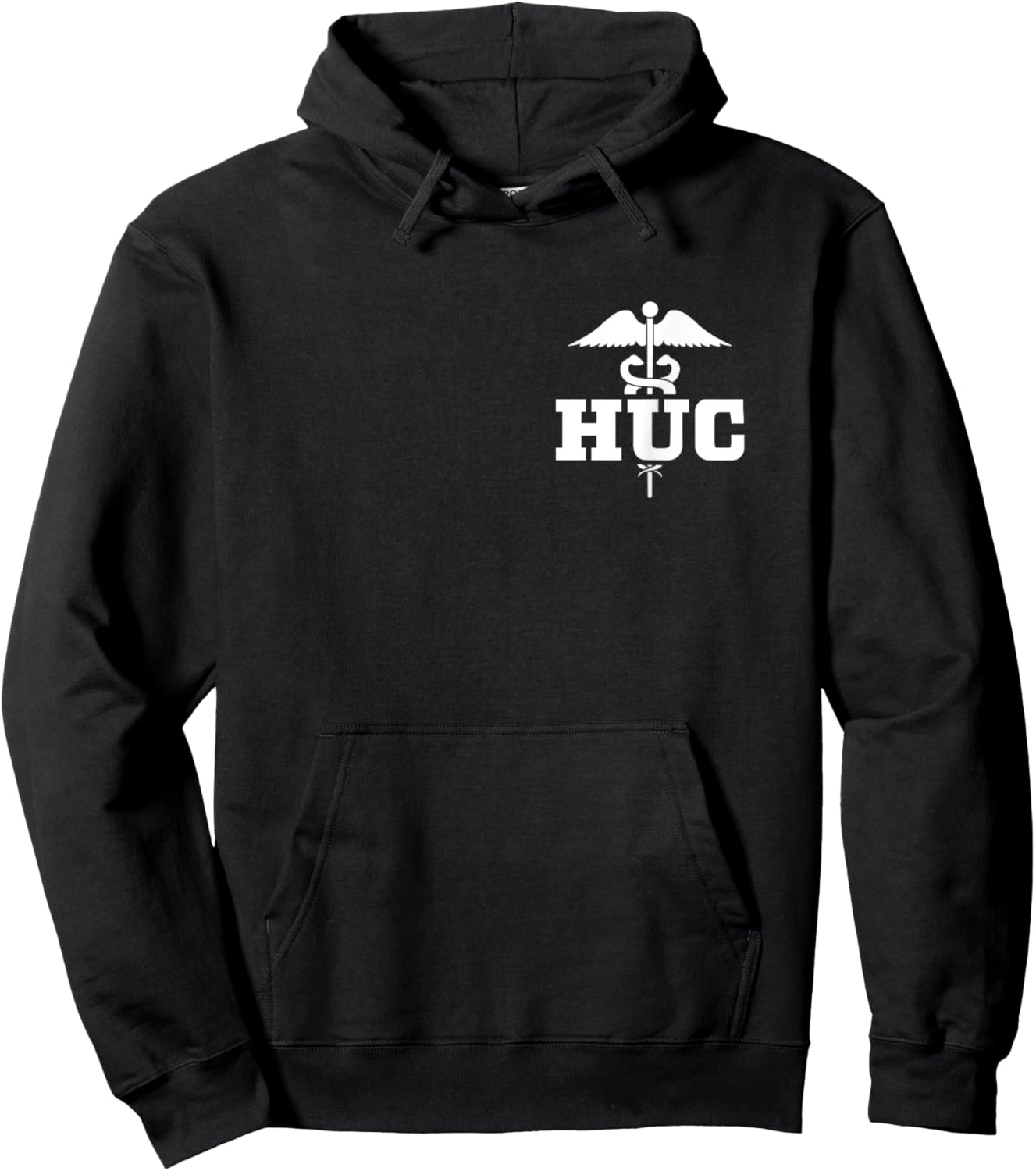 Health Unit Coordinator HUC Caduceus Unit Clerk Hoodie - Hoodie | Black
