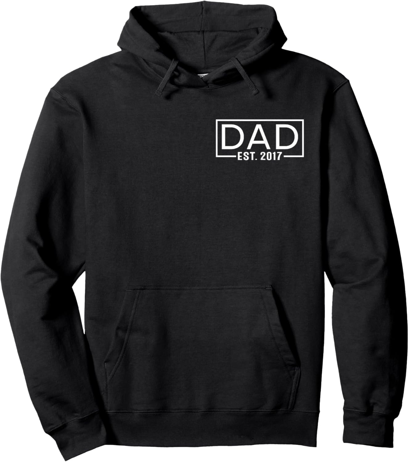 Father's Day Dad Est 2017 Logo Expect Pregnancy Announcement Hoodie - Hoodie | Black