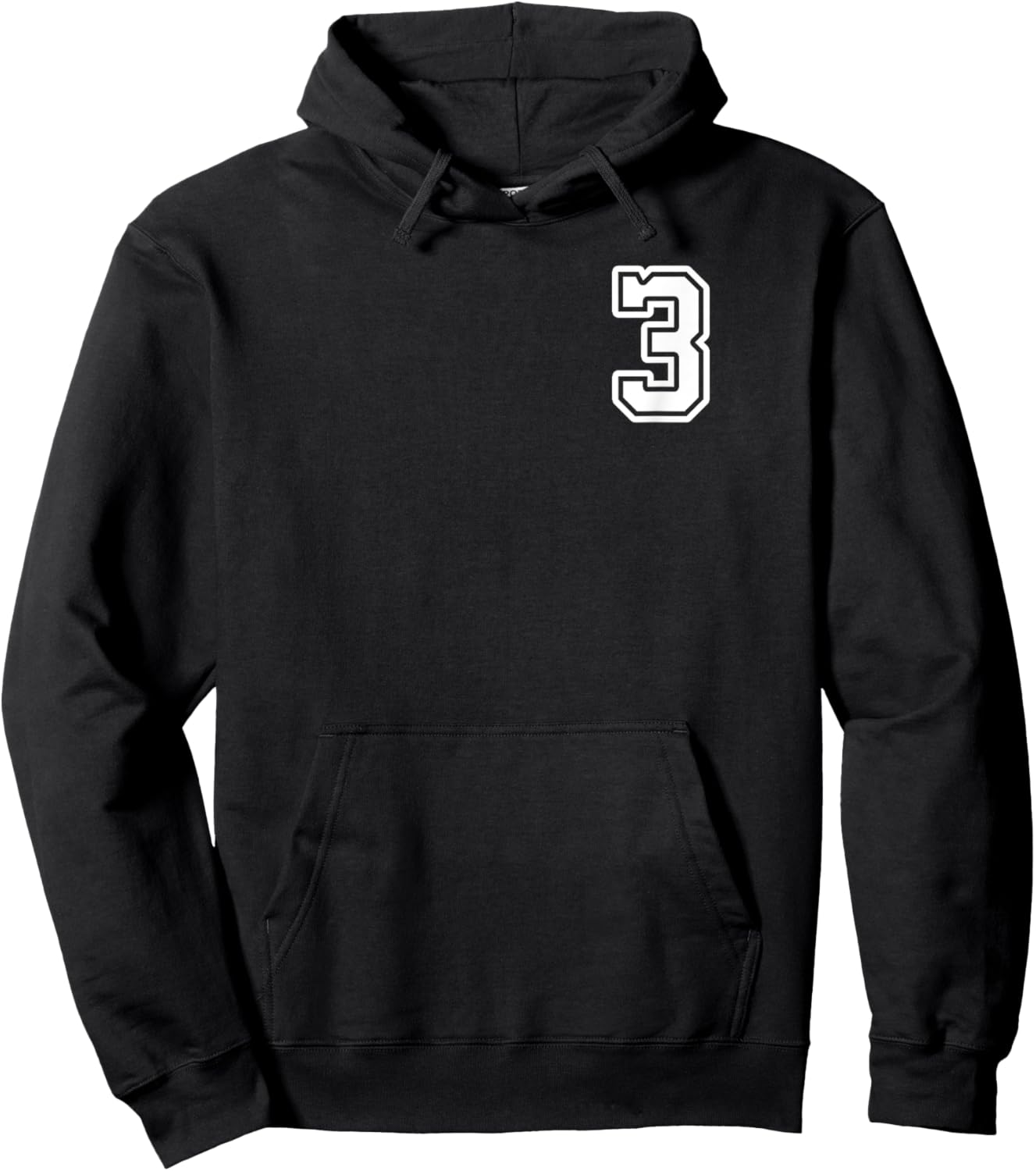 Number 3 Shirt #3 Player Sports Team Men Women Kids Hoodie - Hoodie | Black