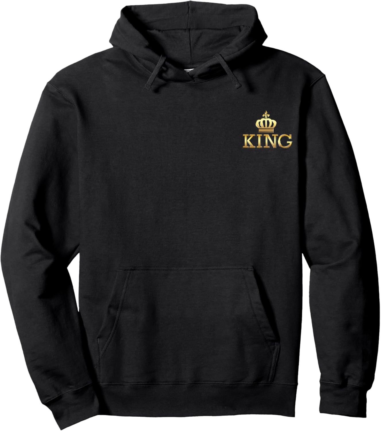 King with Crown Cool Funny Graphic Design Men Boy Hoodie - Hoodie | Black