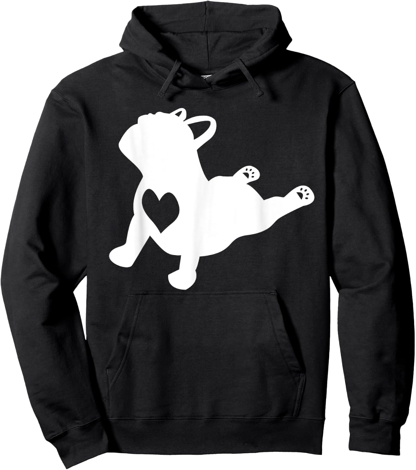 French bulldog yoga pose shirt with love heart frenchie gift Women Girls Kids Hoodie - Hoodie | Black