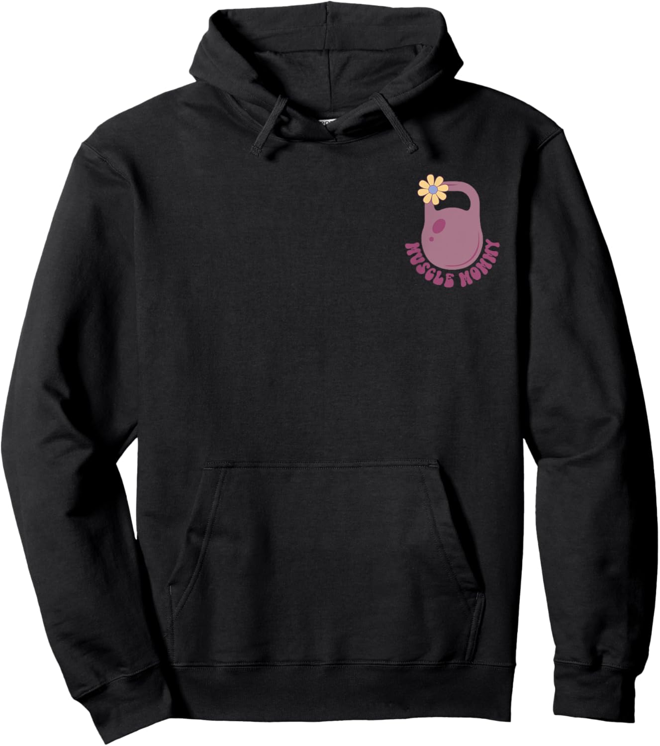 In My Muscle Mommy Era Groovy (2sides) Hoodie - Hoodie | Black
